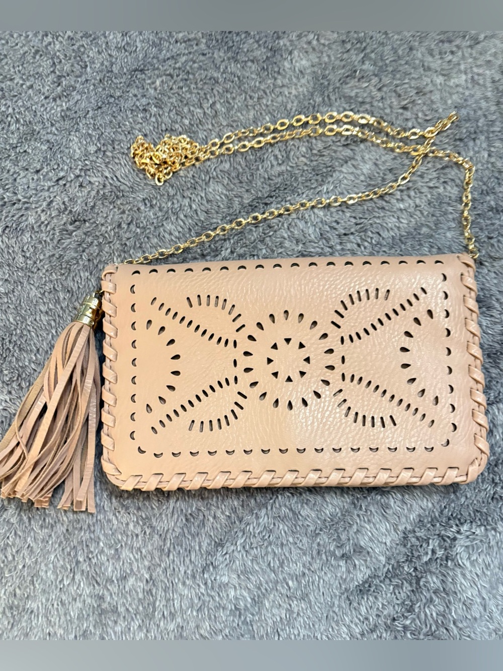Urban Expressions Elsi Laser Cut Crossbody/Clutch Vegan Leather